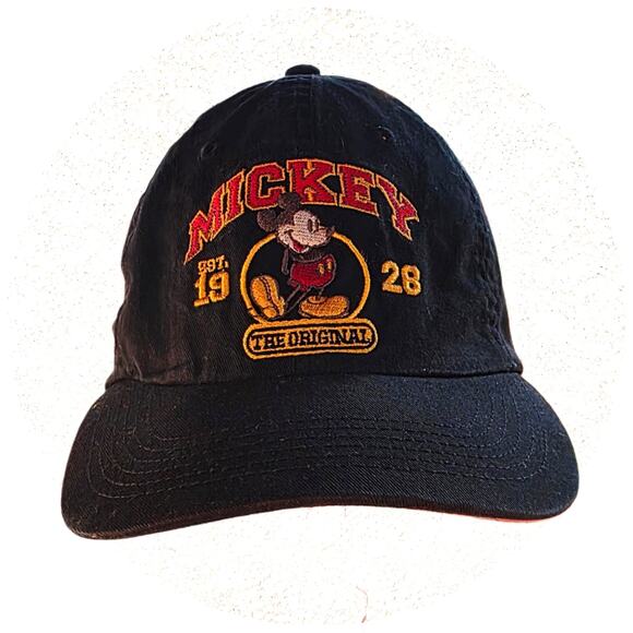 Mickey Mouse The Original 1928 Walt Disney Store Adult Adjustable Black Hat - Picture 1 of 6